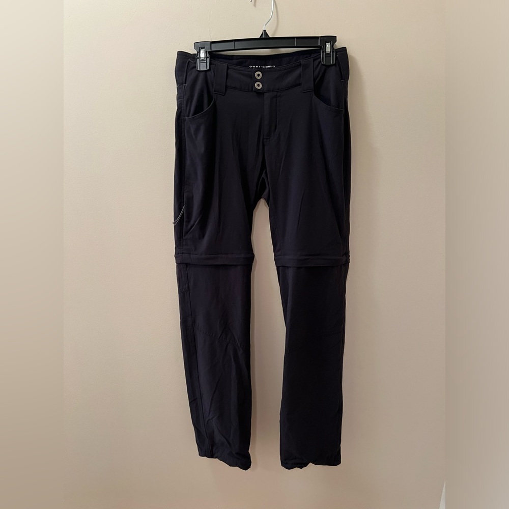 Colombia Women’s Black Omni-Tech Hiking Pants Removable Leg Size 6 Long